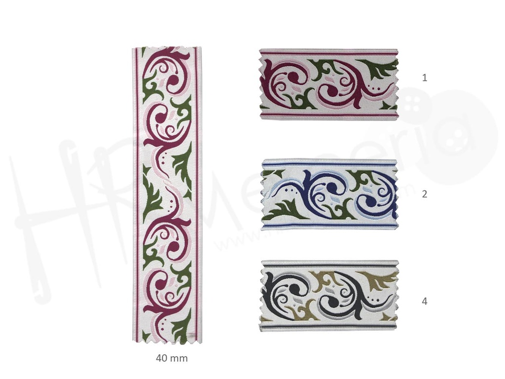 Cinta fantasia 9564 ancho 40 mm  pza 15 mts