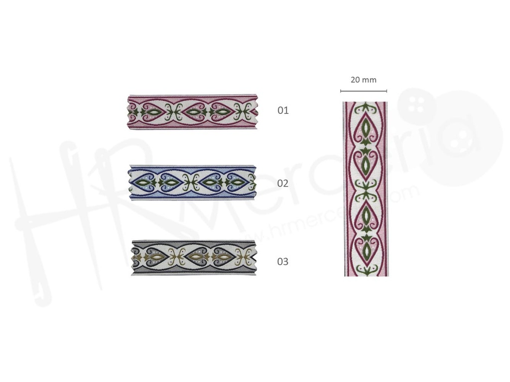Cinta fantasia 9565 ancho 20 mm pza 15 mts