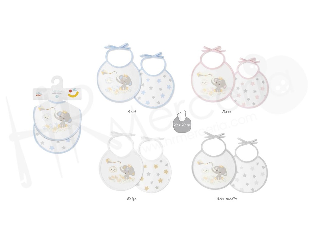 Babero 20 x 20 360 Pack 2 ud.