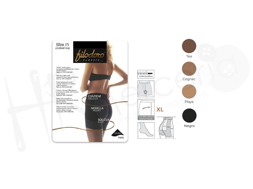 Panty control Slim 15 Den XL Filodoro