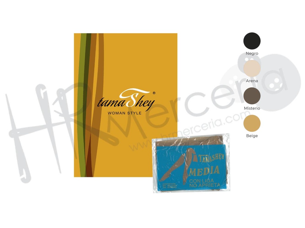 Media con liga lycra 15 Den 152 Tamashey