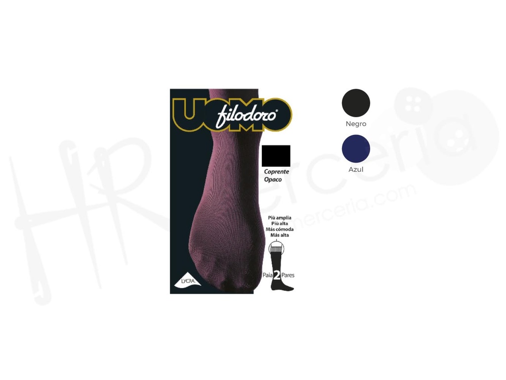 Calcetin Cro Comfort 60 Den Filodoro Pack 2