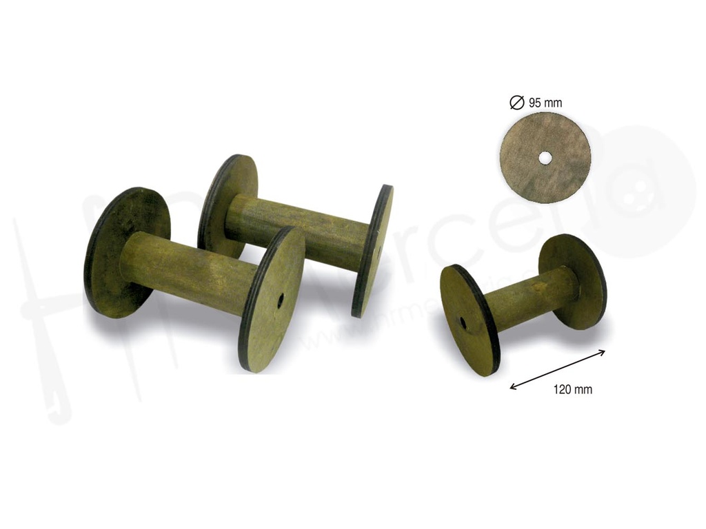 Carrete 95x120mm madera 4832 Pack 4 ud.
