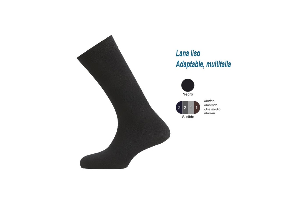 Calcetin Cro lana liso 2225 Rodfer