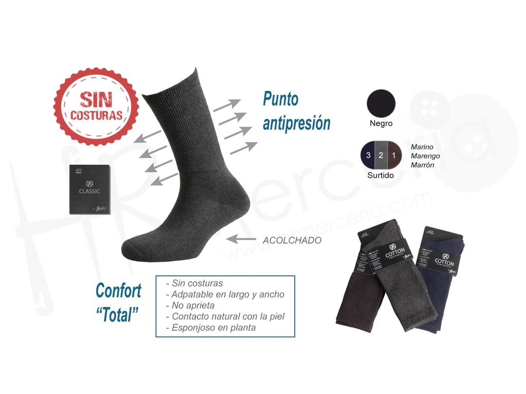 Calcetin Cro alg. Liso adaptable 2350 Rodfer
