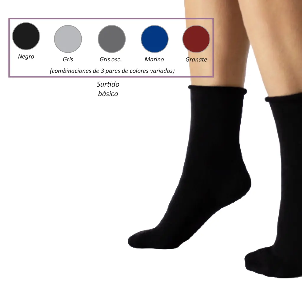 Calcetin Sra termico liso 742 Pack-3 Mva