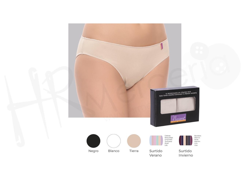 Braga bikini lisa poliamida 880 Naiara Pack 2 ud.