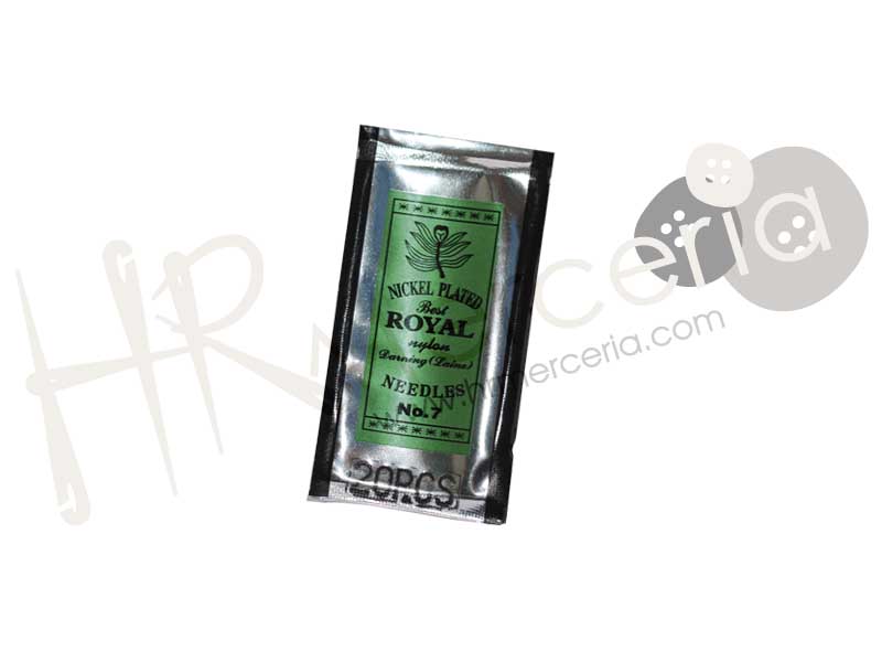 Aguja larga extrafina Royal pack 30 sobres.