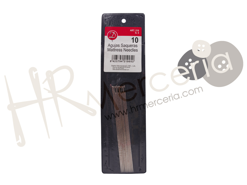 Aguja saquera recta 219 Dama 10 pz.