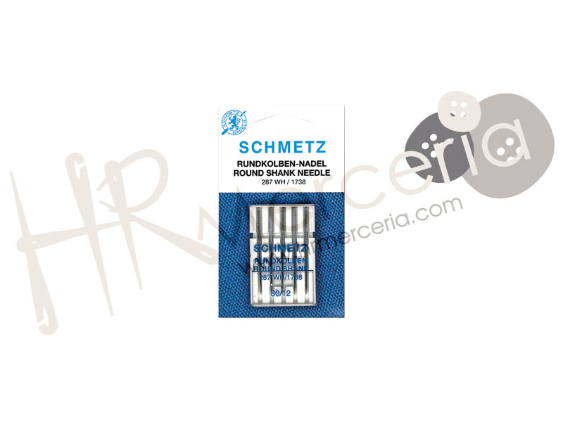 Aguja talon redondo 287 WH/1738 universal Schmetz 5 pz