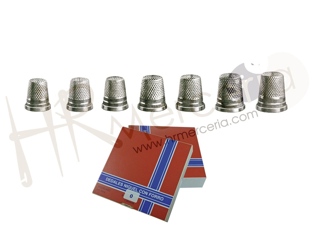 Dedal latón niquelado 1014 Dama 12 pz.