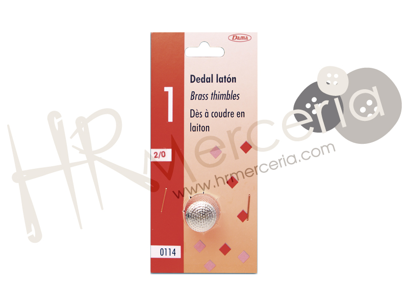 Dedal laton niquelado 114 Dama