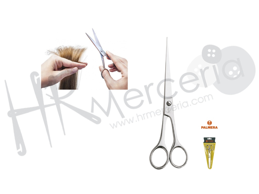 Tijera peluqueria cromada 876 Palmera