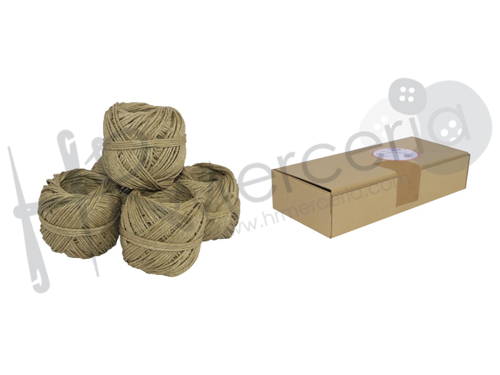 Cordon cañamo natural pulido 50g. 72032 Pack 10pz.