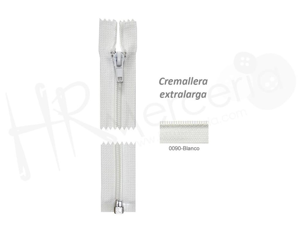 Cremallera nylon 5 separador extralarga