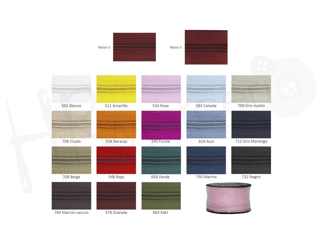 Cremallera continua nylon 967000