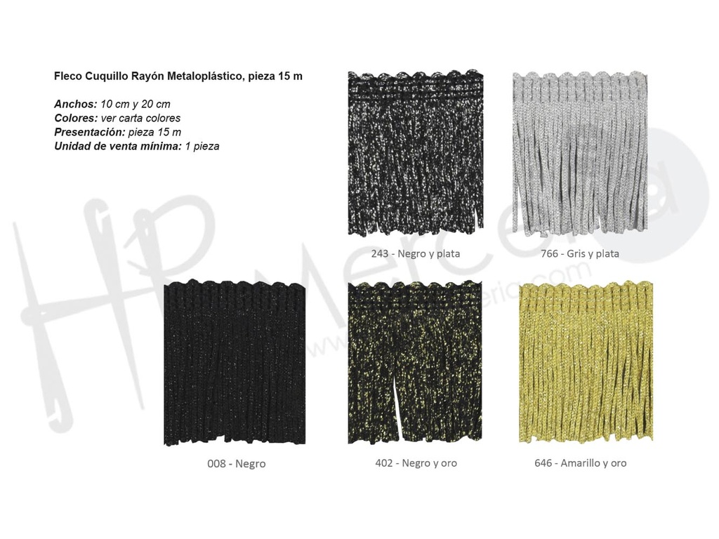 Fleco cuquillo rayon metaloplastico 