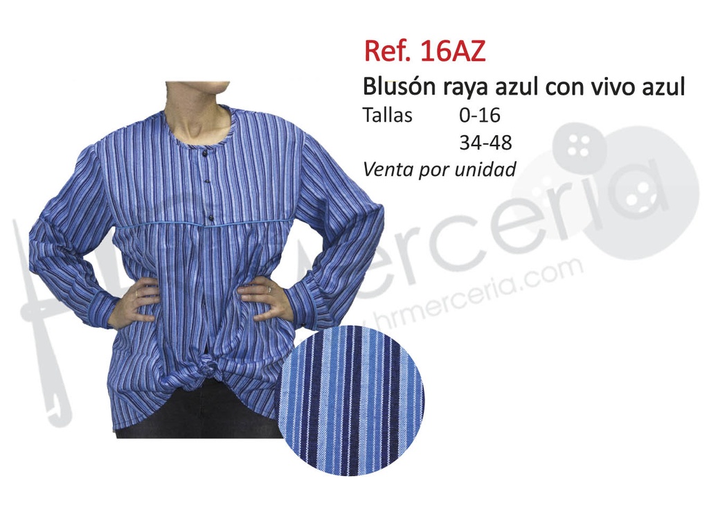 Bluson fallero raya azul con vivo azul