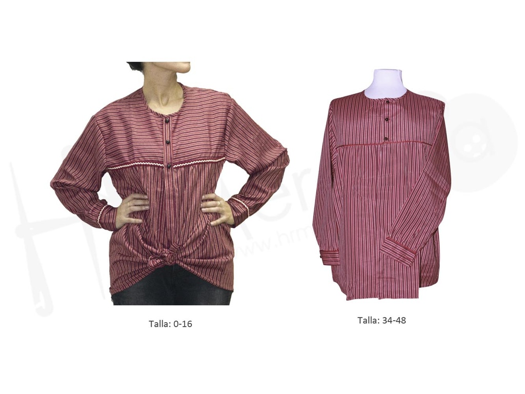 Bluson fallero raya granate con galon