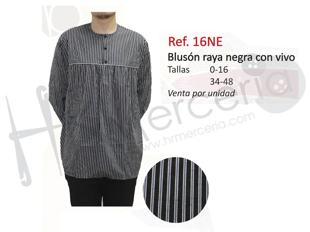 Bluson fallero raya negra con vivo