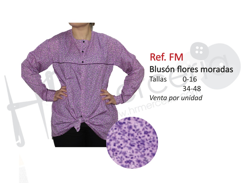 Bluson fallero flores moradas