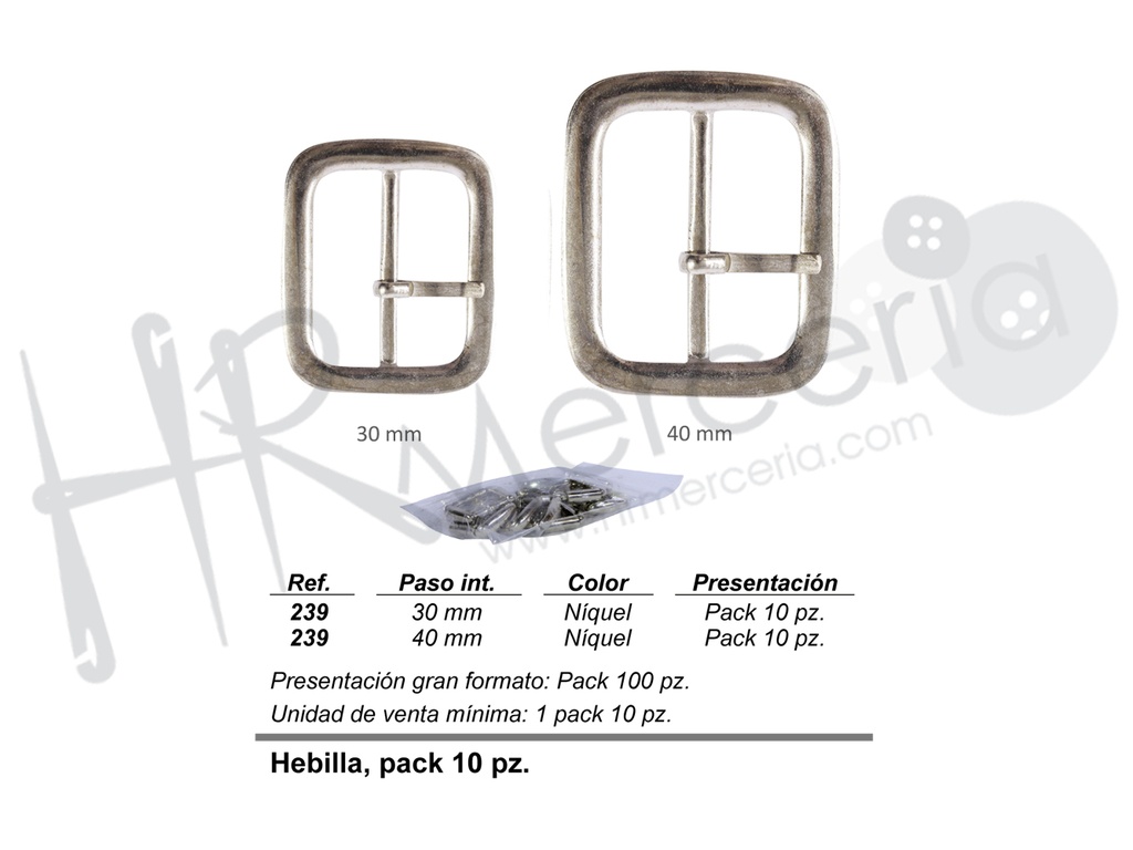 Hebilla para cinturones 239