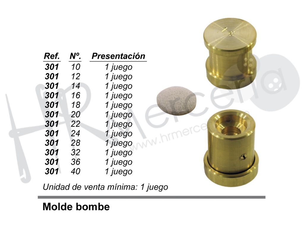 Molde bombe modelo 301
