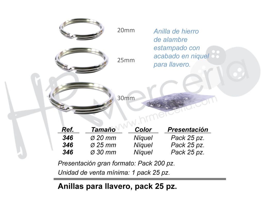 Anillas para llavero 346