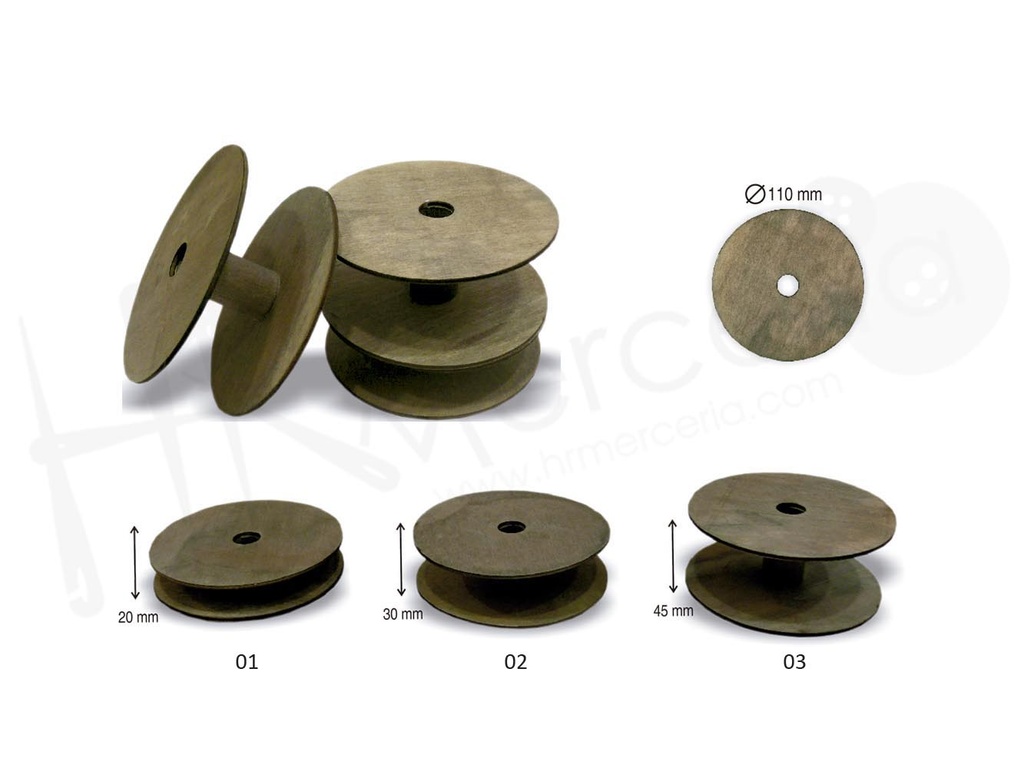 Carrete disco madera 4833