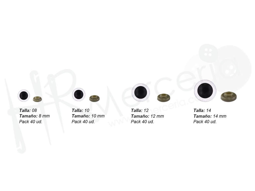 Ojos de seguridad FR1033 Pack 40 ud.