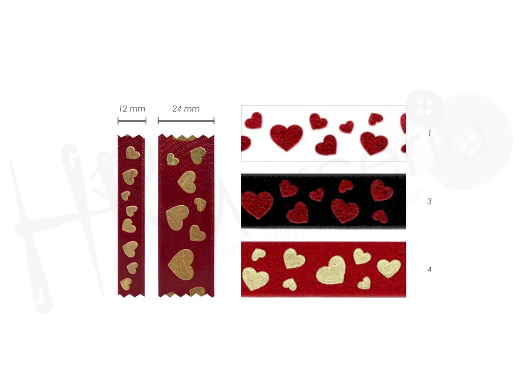 Cinta fantasia corazones 6656 pza 20 mts