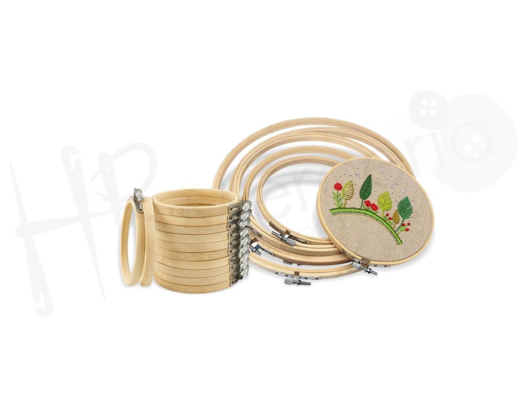 Aro bordar bambu con tornillo 6641