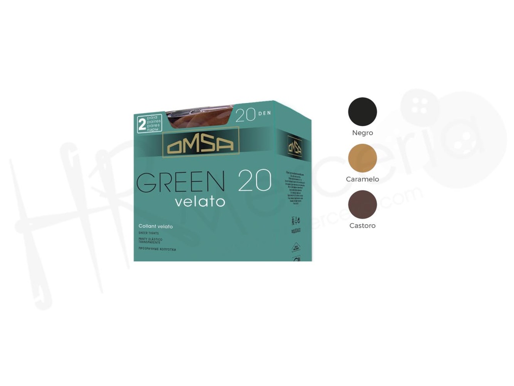 Panty espuma Green 20 D pack 2 pares Omsa 034 