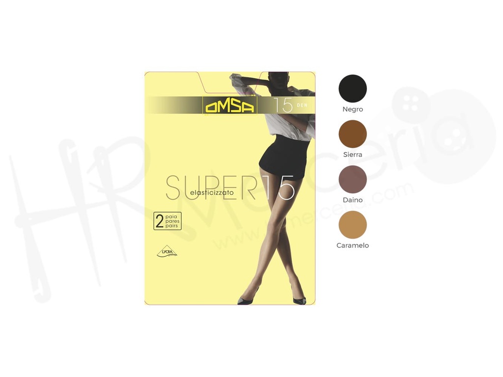 Panty Super 15 Omsa 109 pack 2 pares