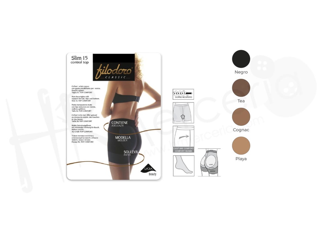 Panty control Slim 15 Den Filodoro