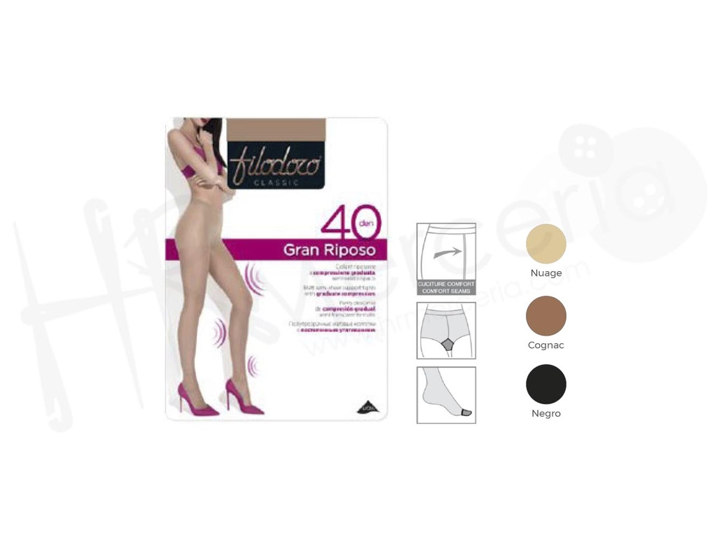 Panty Gran riposo 40 Den 114293 Filodoro