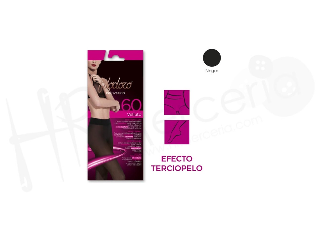 Panty 60 Den opac sin costuras Velluto Filodoro