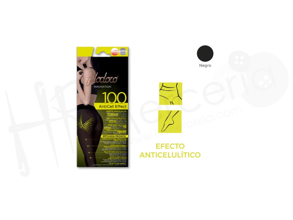 Panty 100 Den opac Anticell effect Filodoro