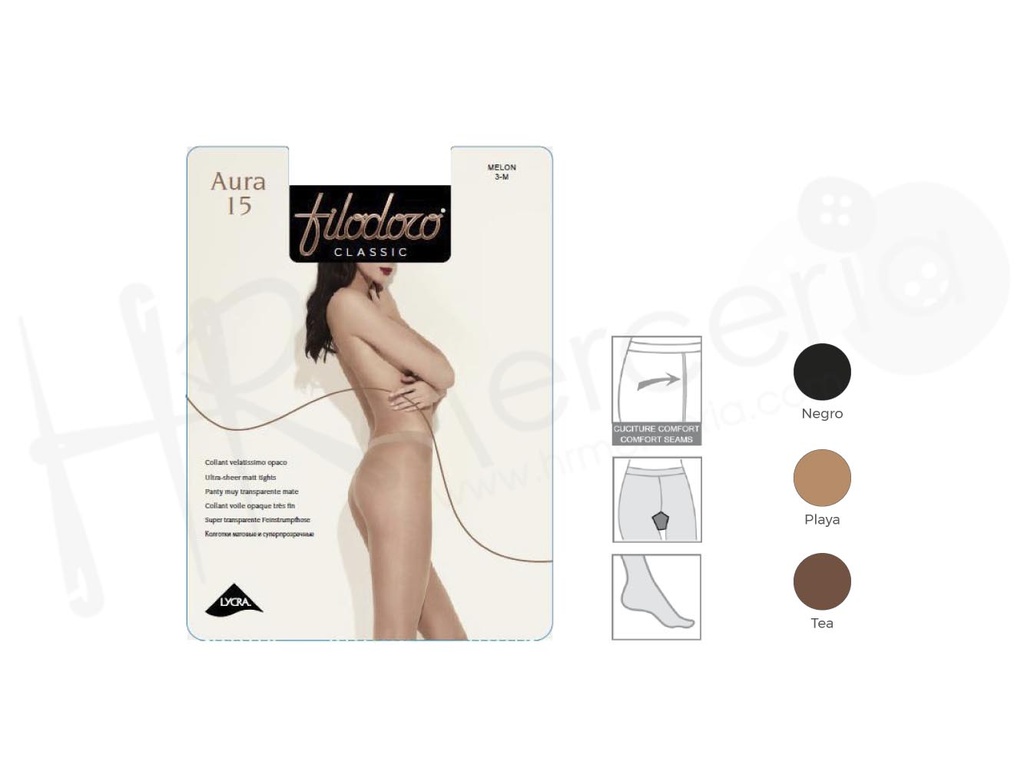 Panty Aura 15 Den 115640 Filodoro