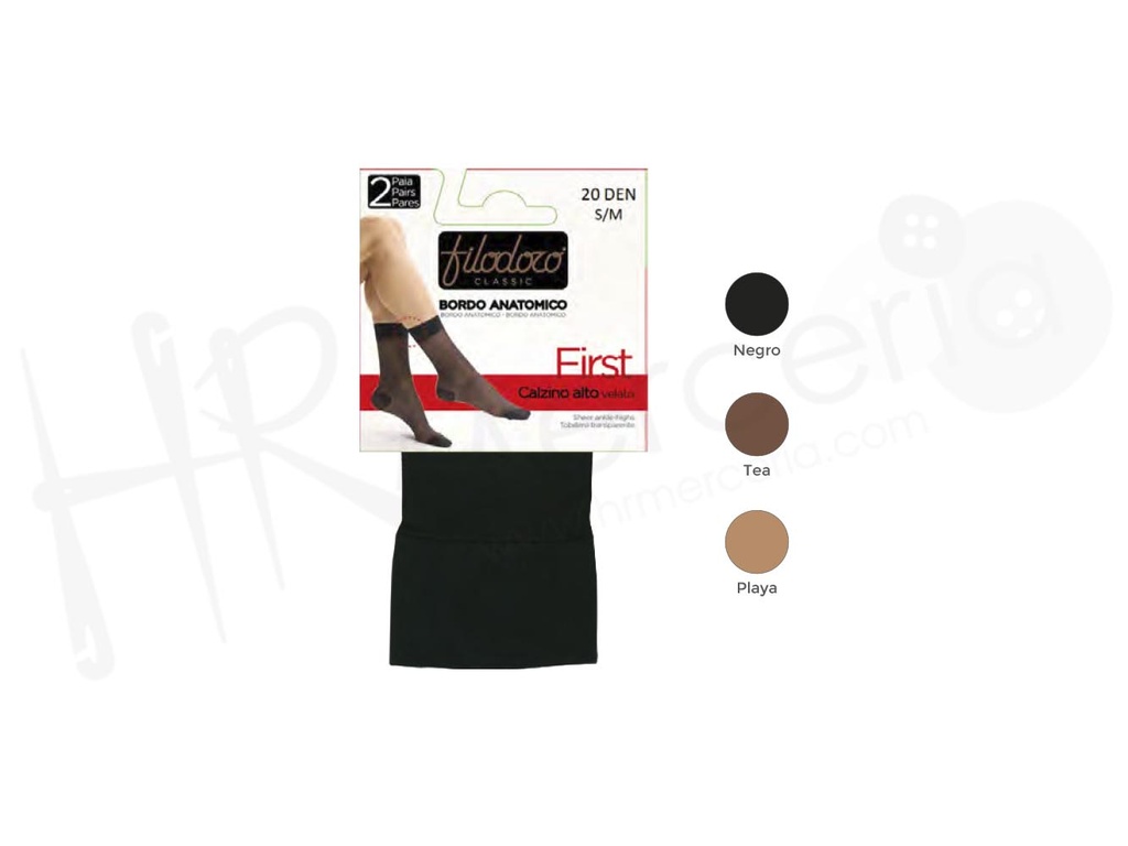 Tobillero Fiesta 20 Den 3/4 Pack 2 Filodoro