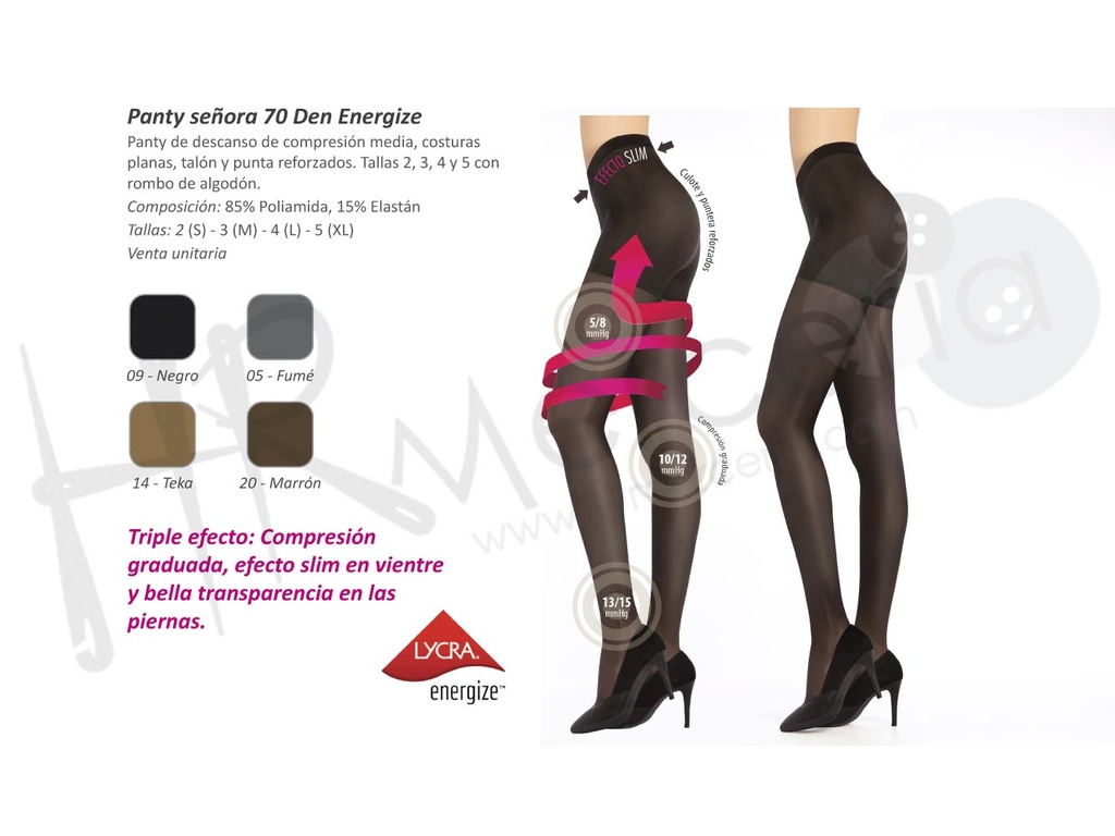 Panty Sra 70 Den Energize 2869 Cecilia de Rafael