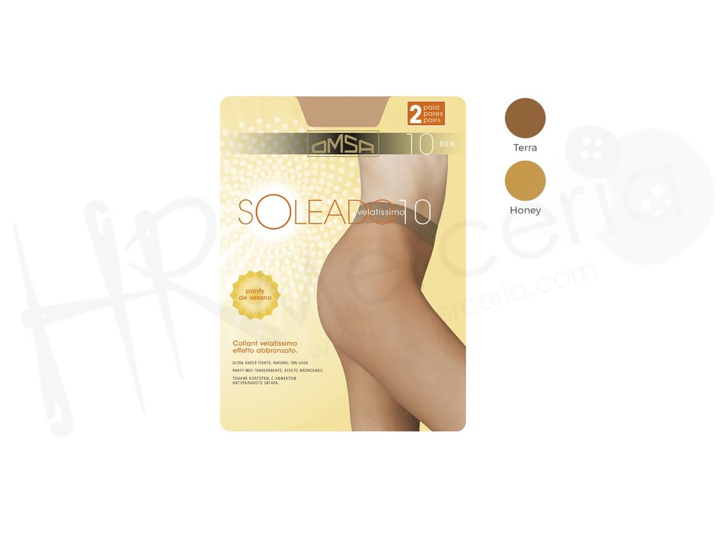 Panty 10 D. Soleado pack 2 pares Omsa 4063