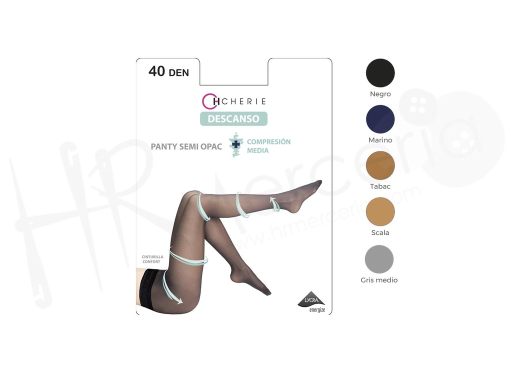 Panty 5505 cintura confort 40D Cherie