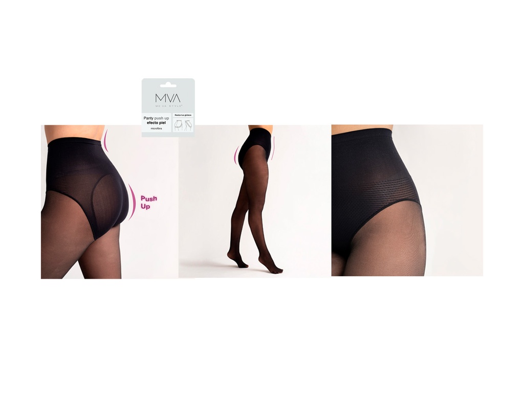 Panty microfibra efecto piel push up 8501 Mva