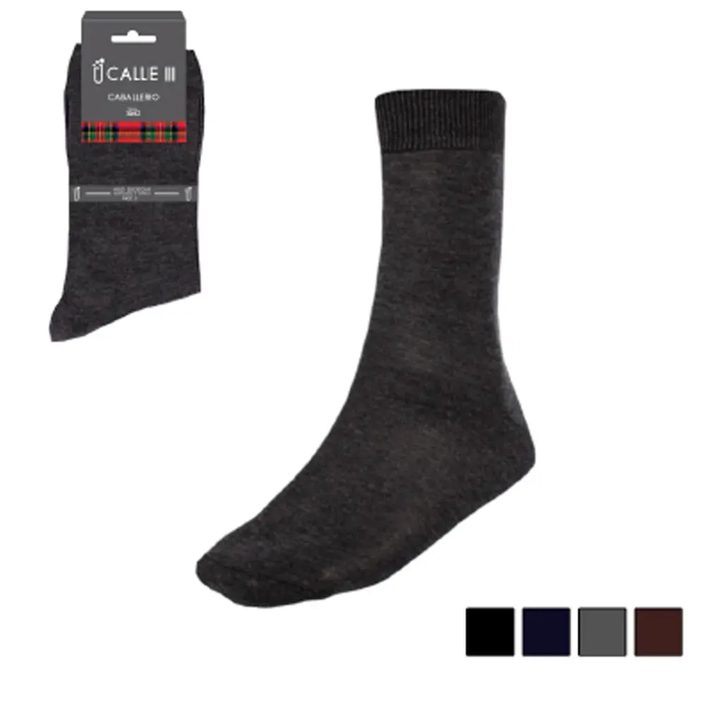 Calcetin Cro liso 15004 Calle III Pack 3 pares