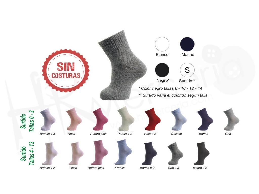 Calcetin infantil puño antipresion 6000 Rodfer
