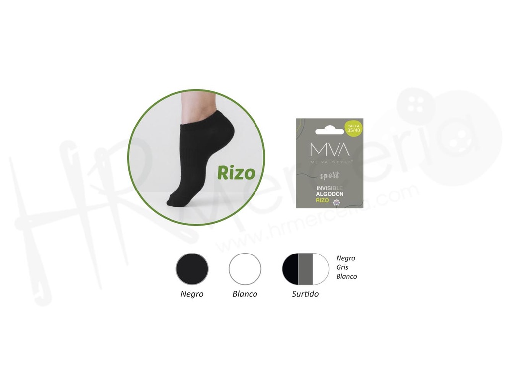 Calcetin invisible rizo 9512 Pack 3 ud. Mva