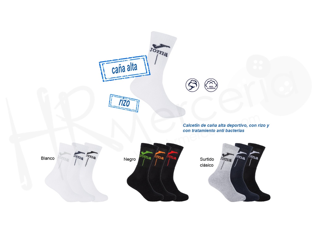 Calcetin Cro rizo JS1081 Pack-3 pares Joma