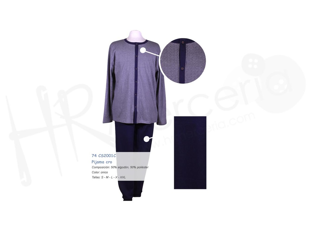 Pijama abierto Cro 2001C Cotton Secrets CI24