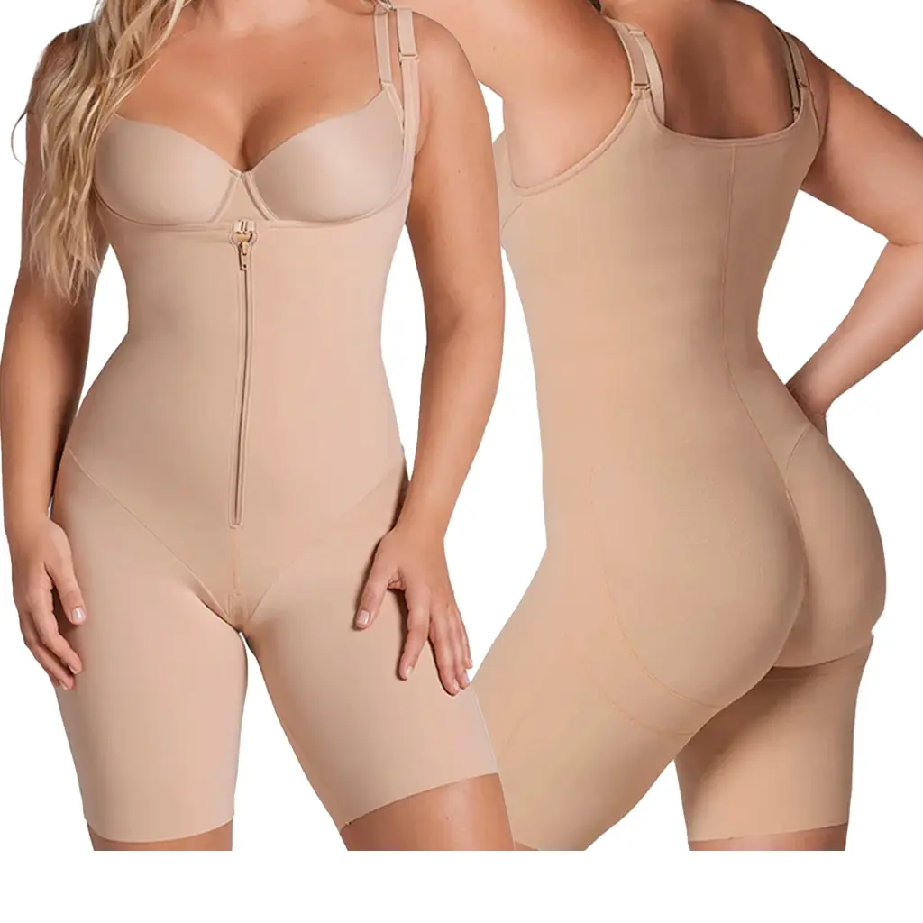Faja body busto libre con pierna 18528 Leonisa